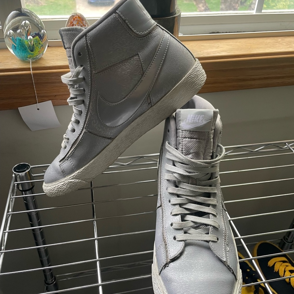 Nike Silver High-Top Sneakers